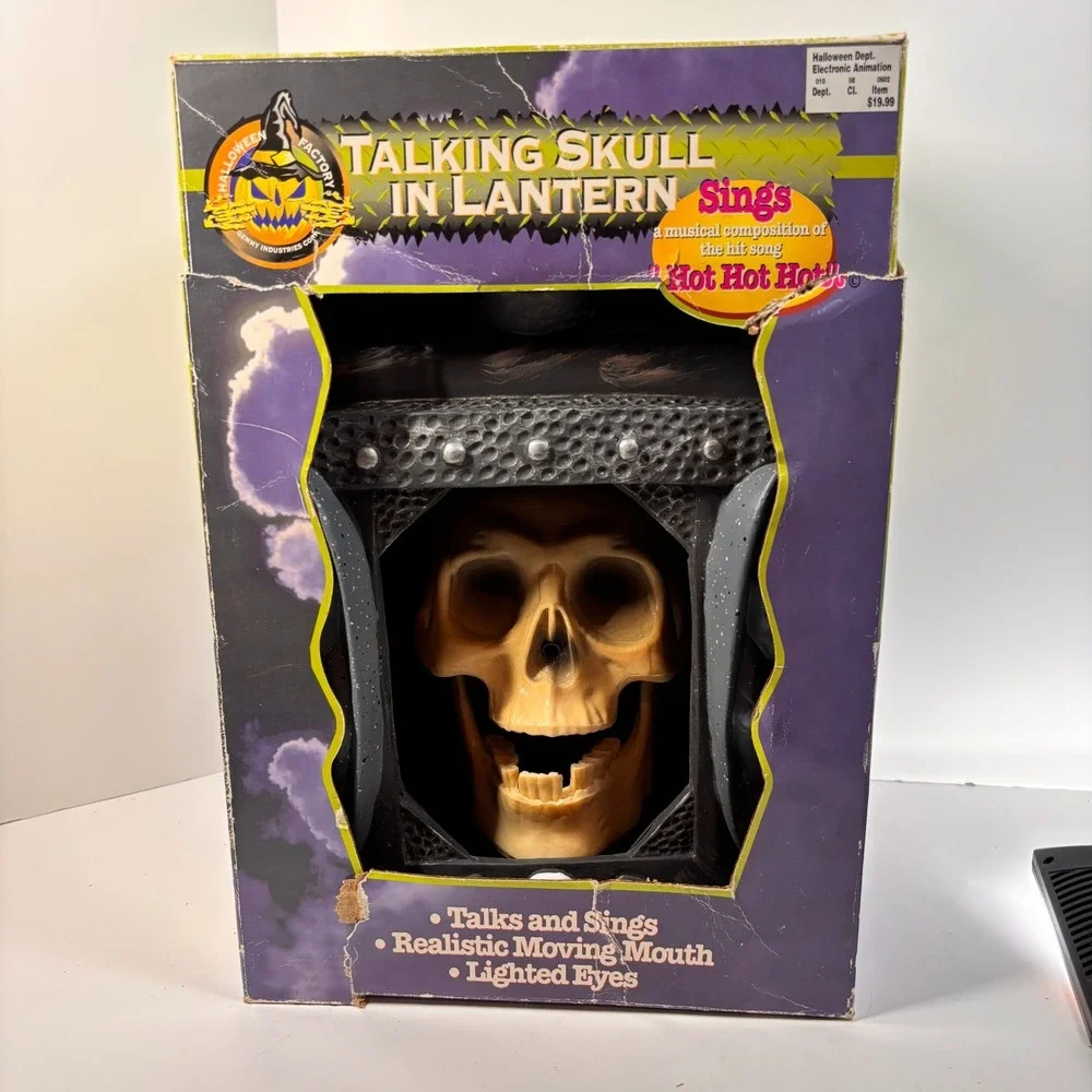 Animated Talking Singing Skull Skeleton Head Lantern Halloween Hot Hot Hot